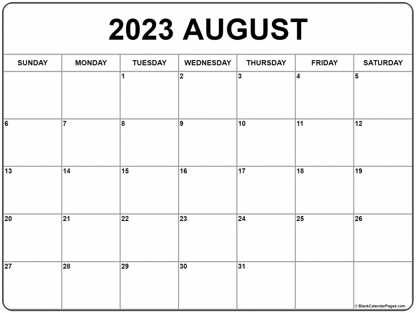 August  calendar  free printable calendar - FREE Printables - Free Printable August Calendar