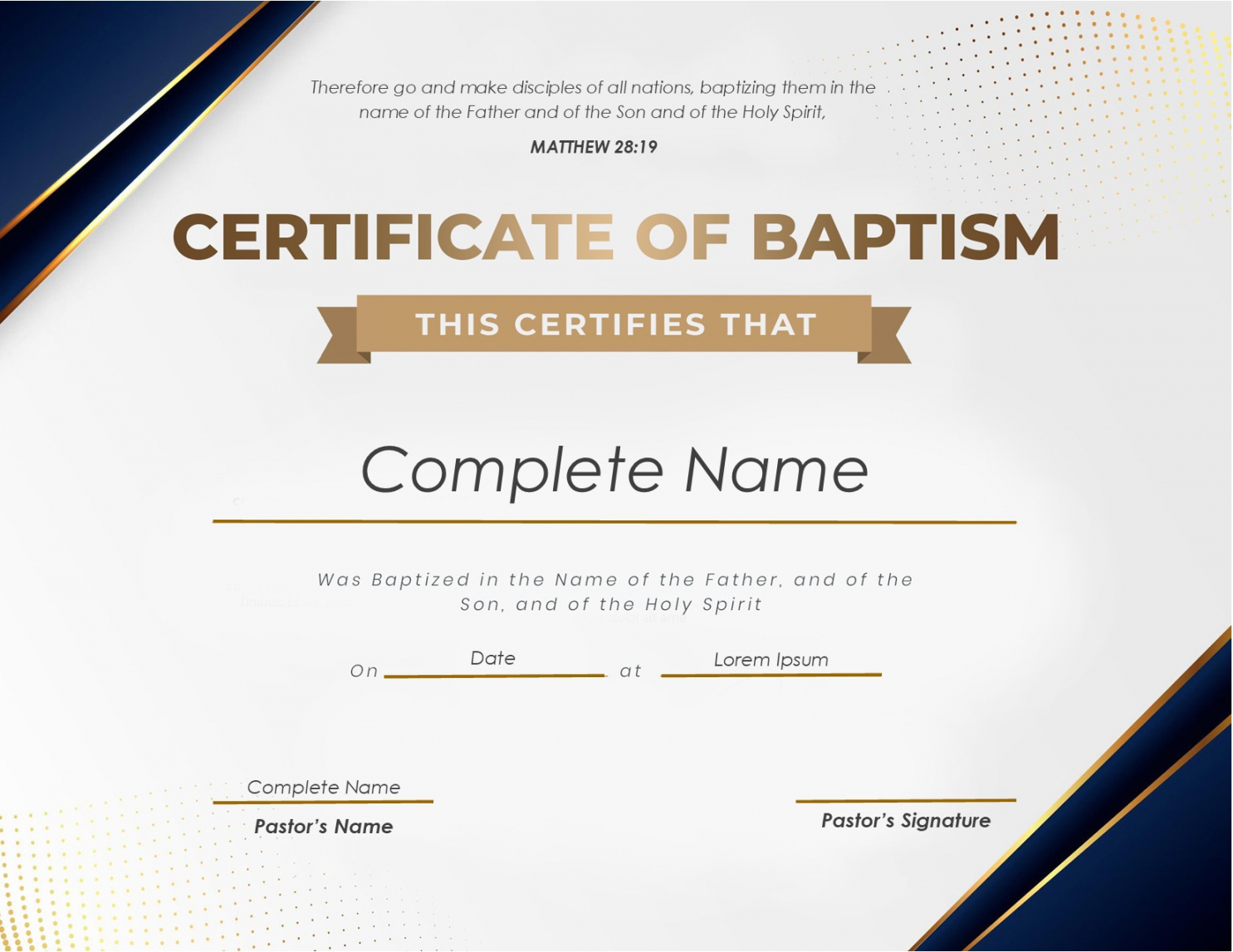 Baptismal Certificate: Free Baptism Certificate Templates! - FREE Printables - Free Printable Baptism Certificate