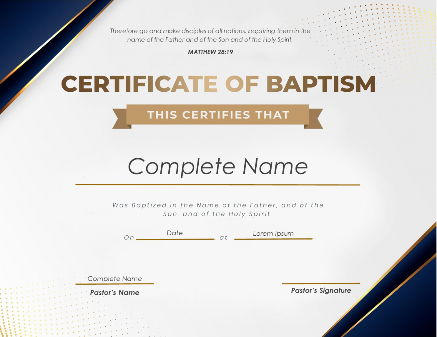 Baptismal Certificate: Free Baptism Certificate Templates! - FREE Printables - Free Printable Baptism Certificates