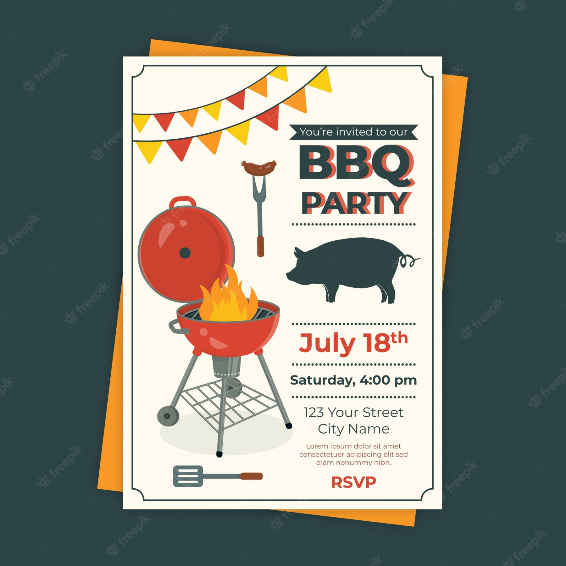 Bbq invitation Vectors & Illustrations for Free Download  Freepik - FREE Printables - Free Printable Free Bbq Invitation Template Word