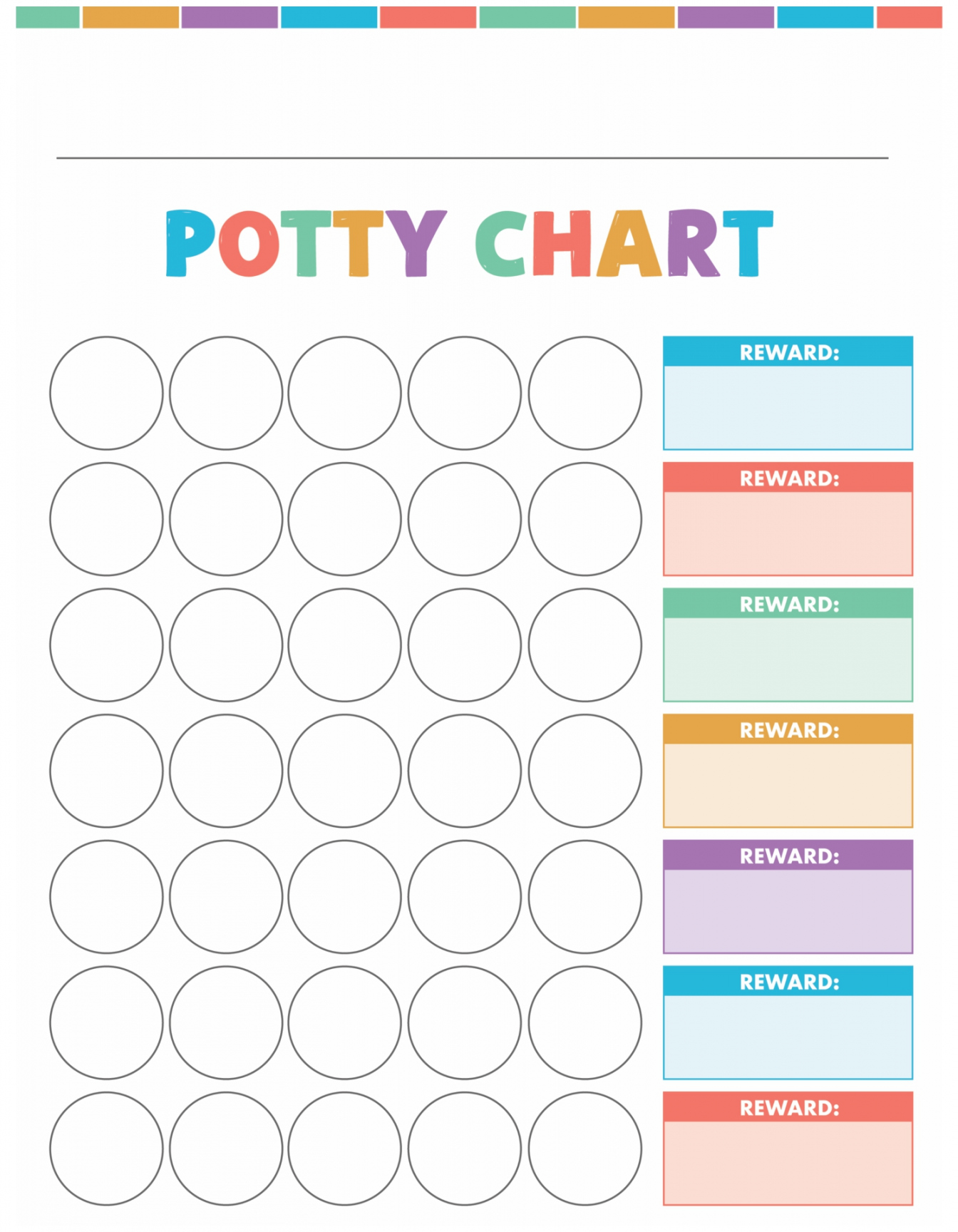 Best Blank Weekly Potty Chart Printable Templates - printablee - Potty Chart Printable Free