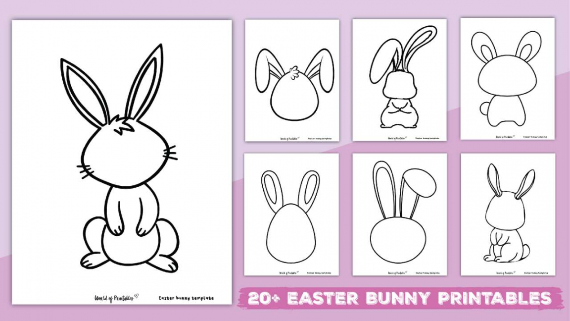 Best Easter Bunny Printables - World of Printables - FREE Printables - Free Printable Easter Templates