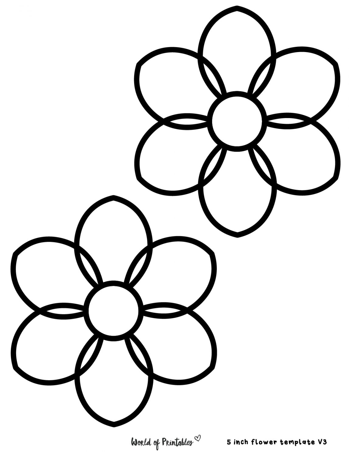 Best Free Flower Templates - World of Printables - FREE Printables - Flower Template Free Printable