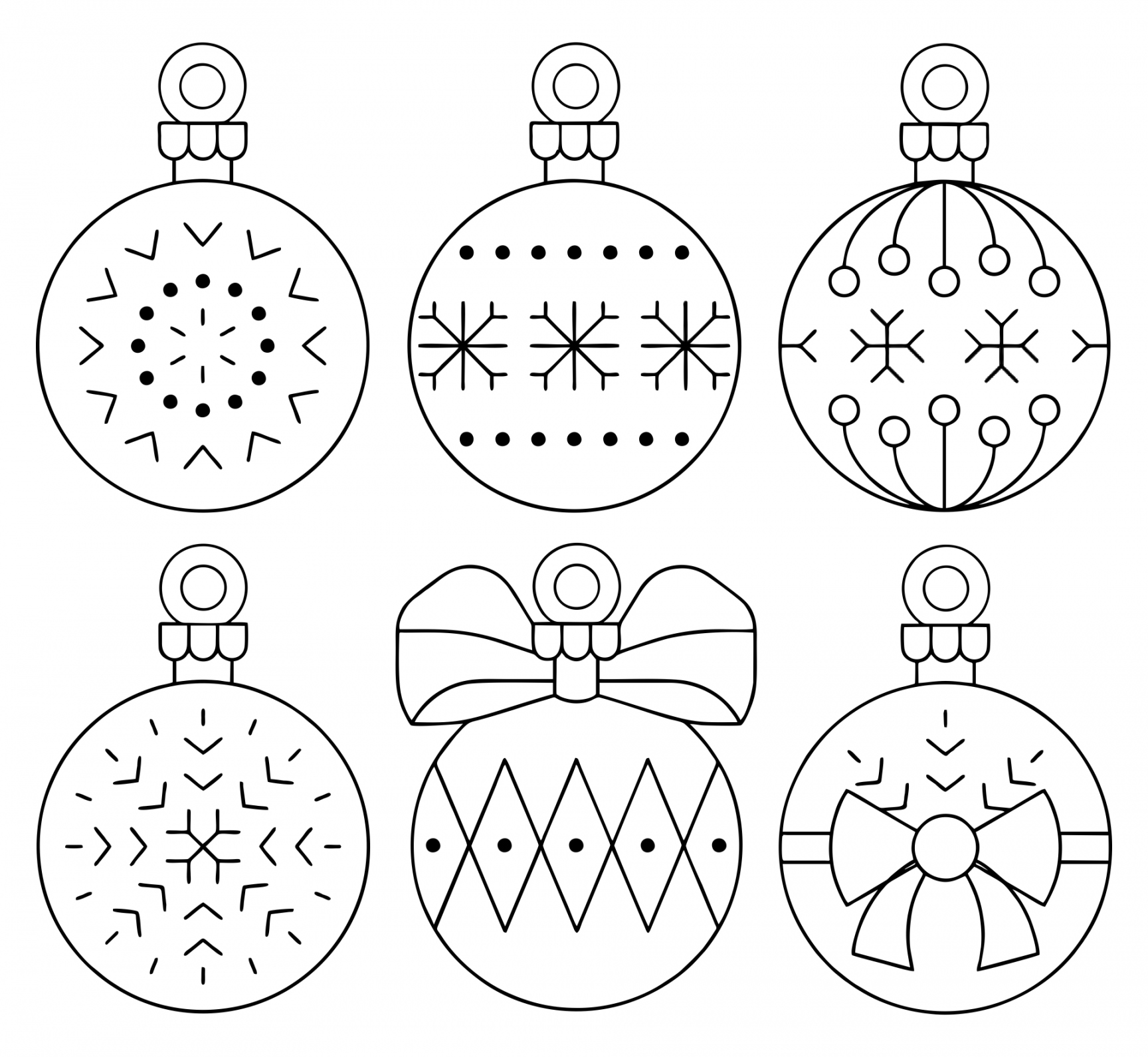 Best Free Printable Christmas Ornament Templates - printablee - Free Printable Christmas Ornaments
