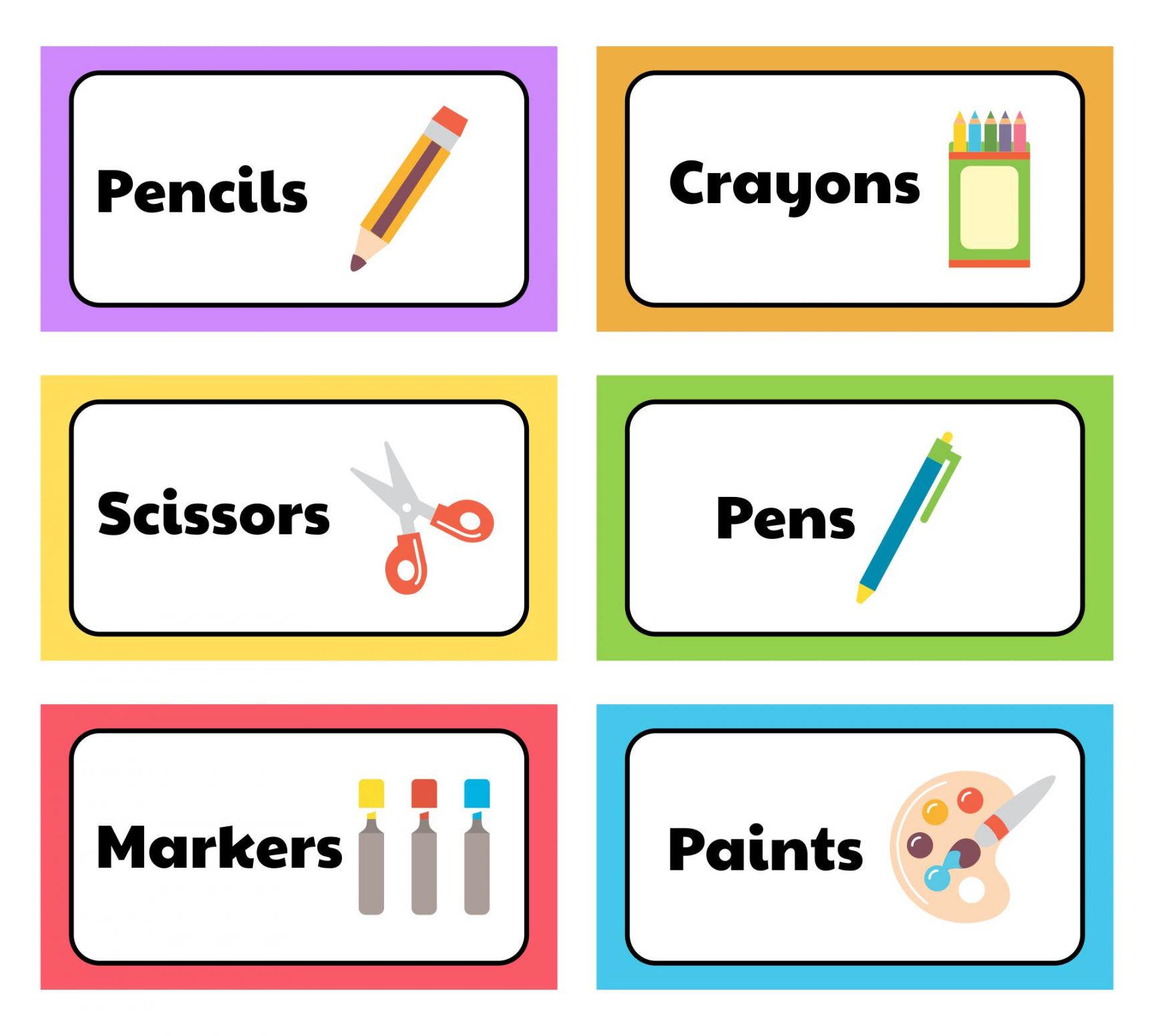 Best Free Printable Classroom Labels - printablee - Free Printable Classroom Labels With Pictures