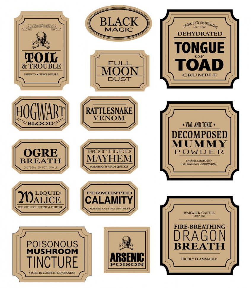 Best Free Printable Halloween Apothecary Jar Labels  - FREE Printables - Free Printable Halloween Apothecary Labels