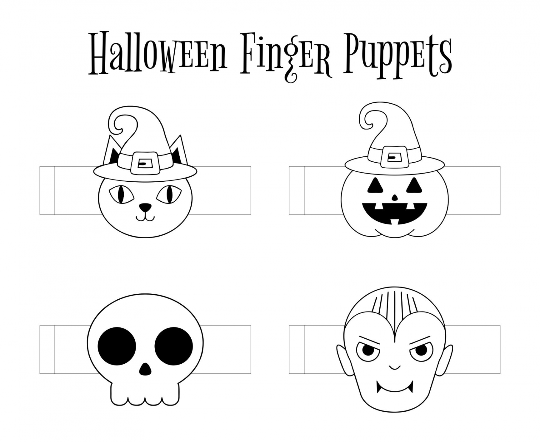 Best Free Printable Halloween Paper Crafts - printablee - Free Printable Halloween Paper Crafts Templates