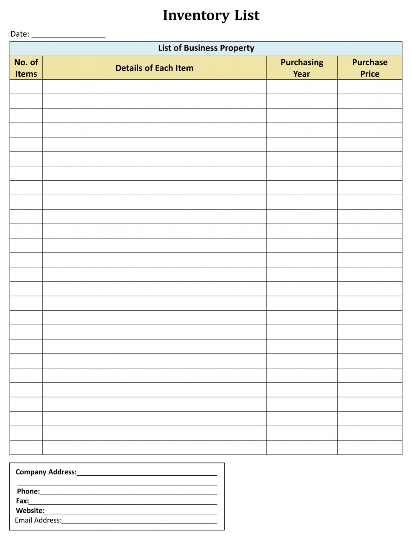 Best Free Printable Inventory Log Sheet - printablee - Supply Inventory Free Printable Inventory Sheets