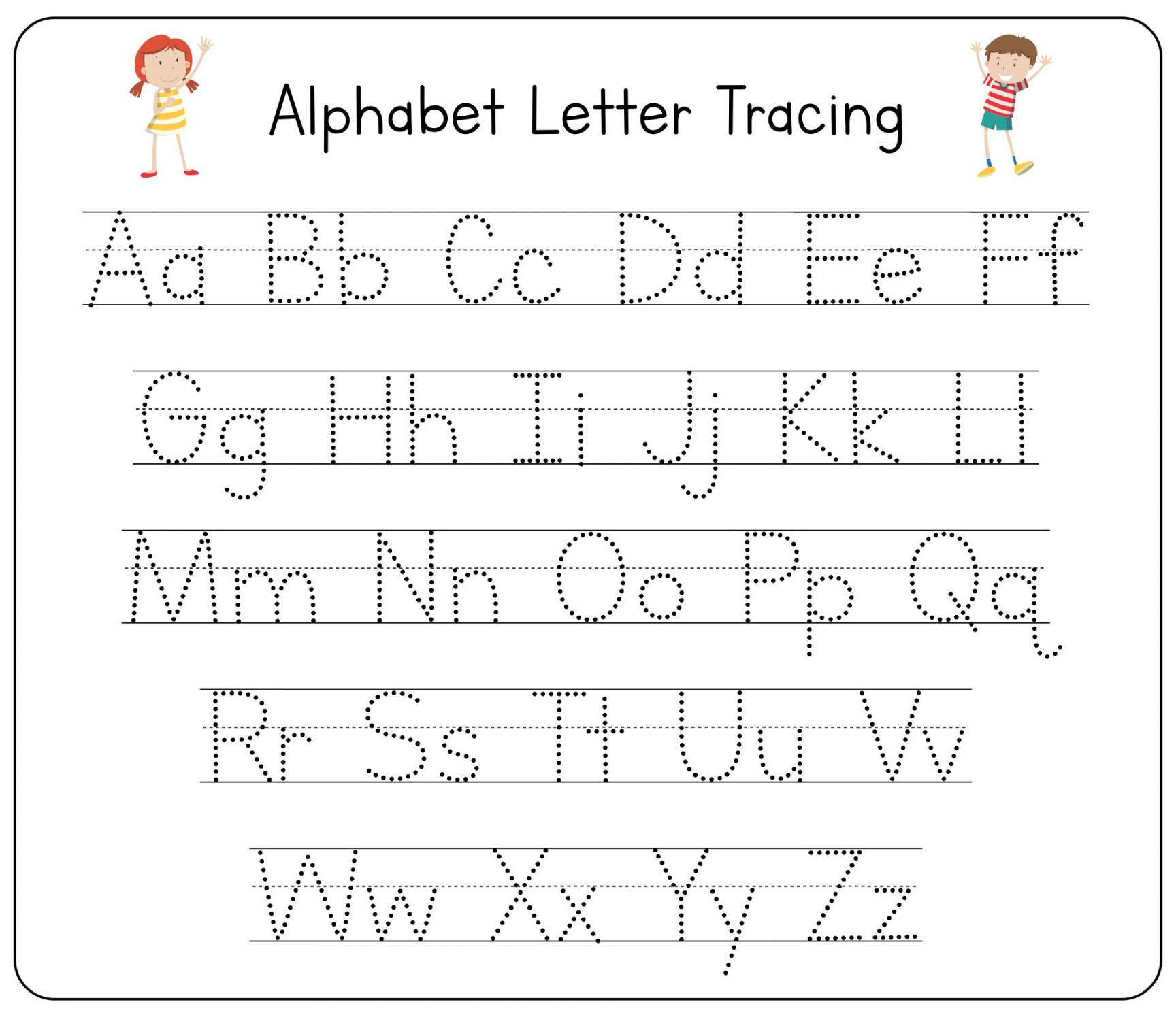 Best Free Printable Tracing Letters - printablee - Free Printable Preschool Worksheets Tracing Letters