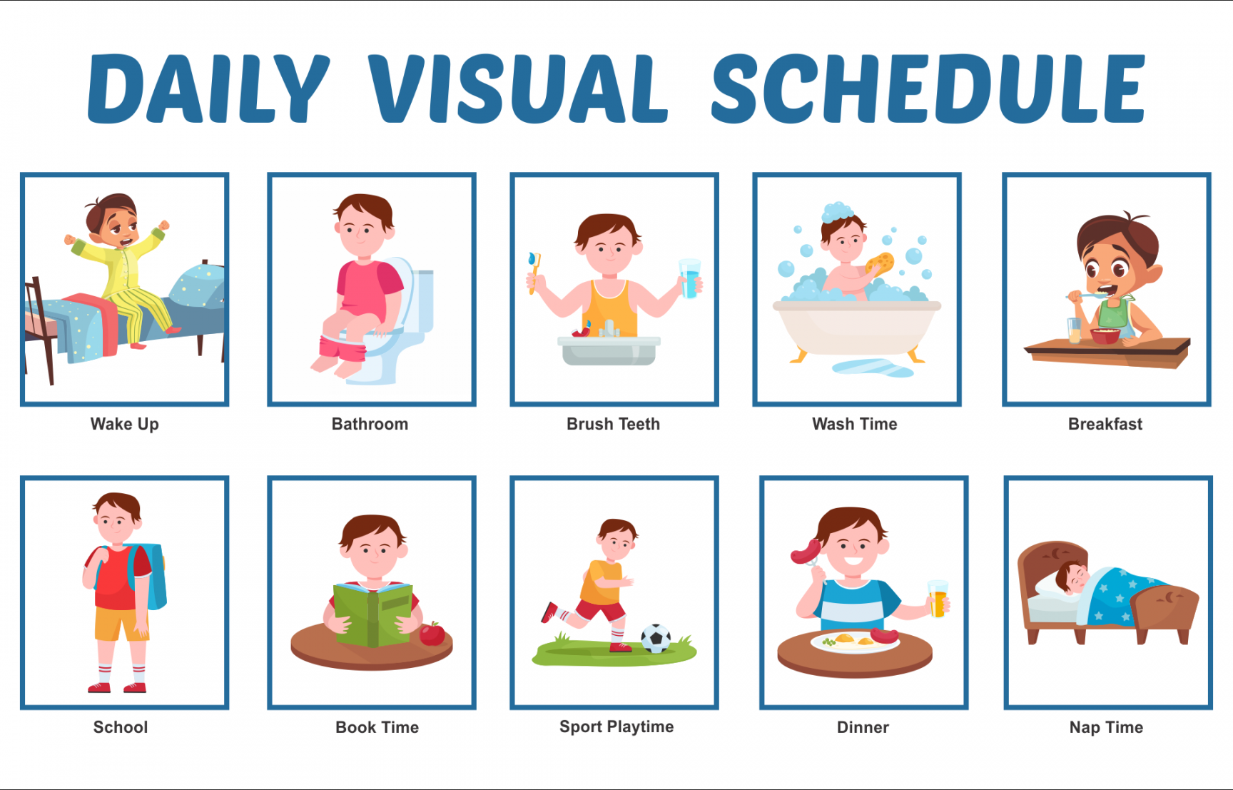 Best Free Printable Visual Schedule - printablee - Home Free Printable Visual Schedule Pictures