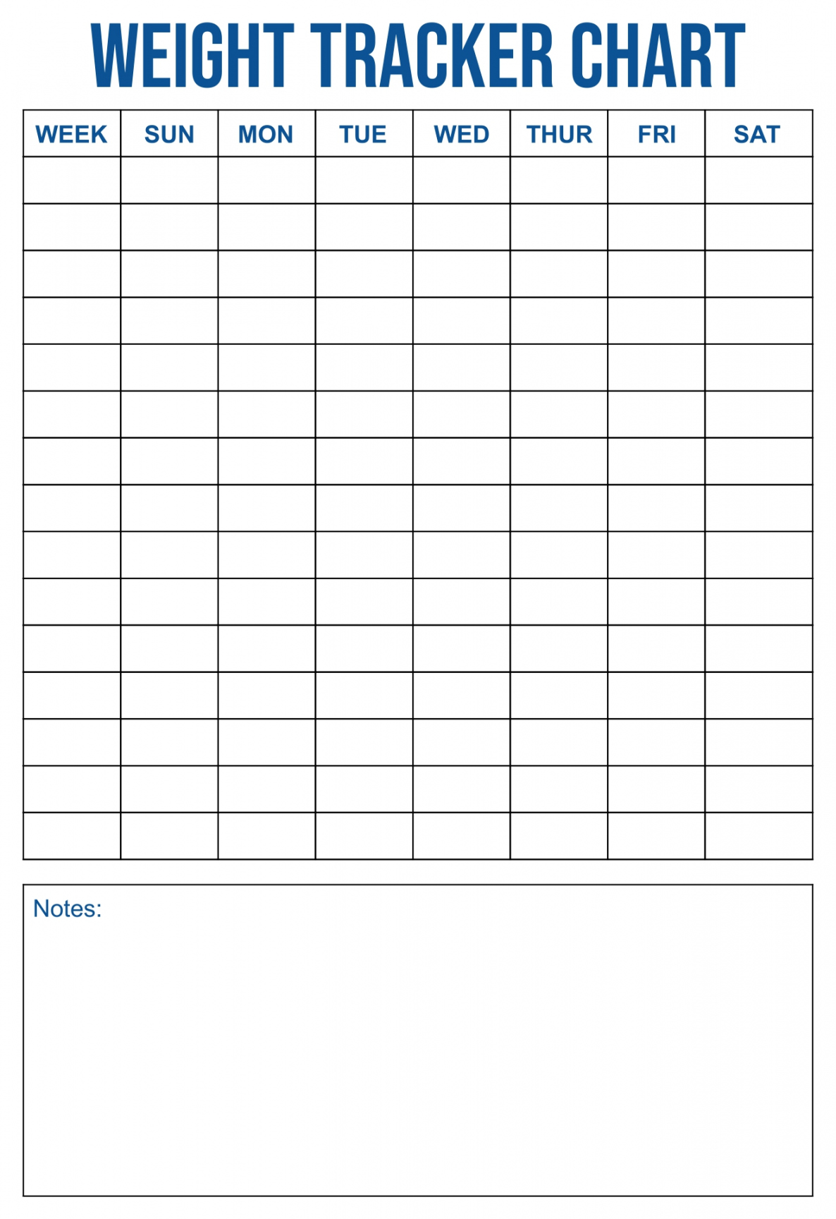 Best Free Printable Weight Loss Tracker - printablee - Free Weight Loss Chart Printable