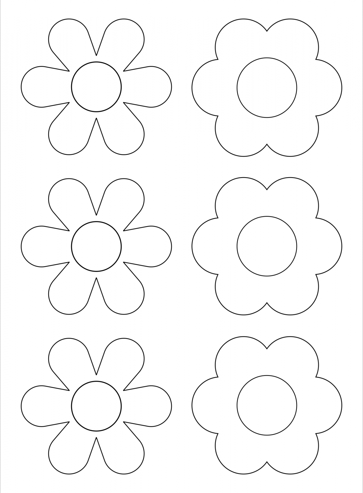 Best Paper Flower Templates Printable Free - printablee - Flower Template Free Printable