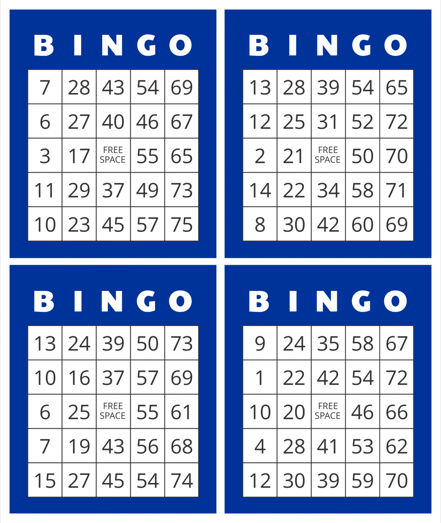 Best Printable Bingo Numbers    Bingo printable, Bingo  - FREE Printables - Free Printable Bingo Cards 1-75