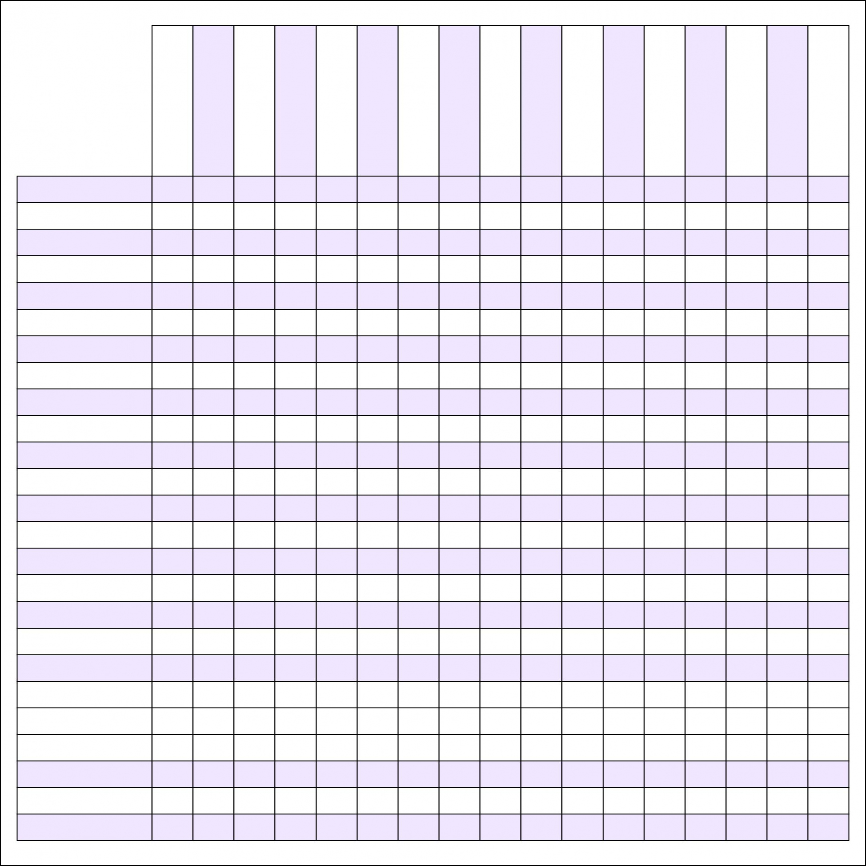 Best Printable Blank Columns Templates - printablee - Free Printable Blank Column Chart