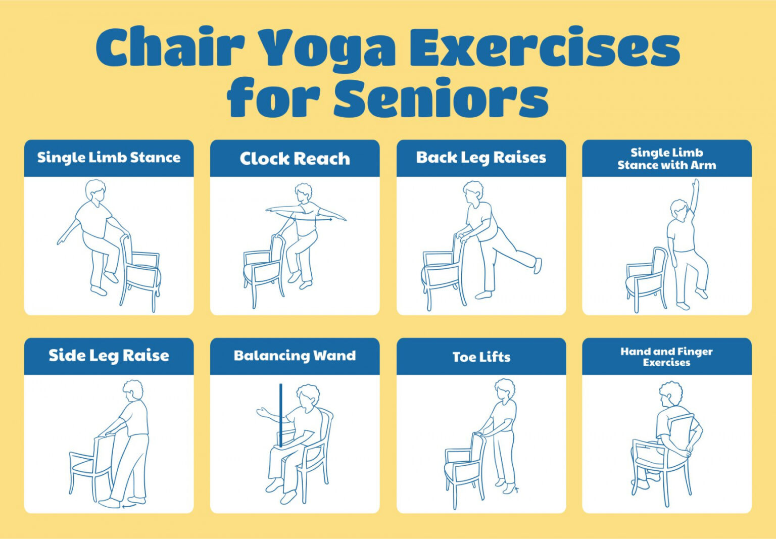 how to do chair yoga for seniors - FREE Printable HQ