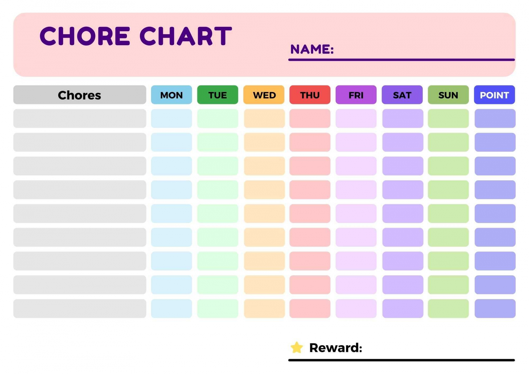 Best Printable Chore Charts for Kids (Free!) - Milwaukee with Kids - FREE Printables - Free Editable Printable Chore Charts