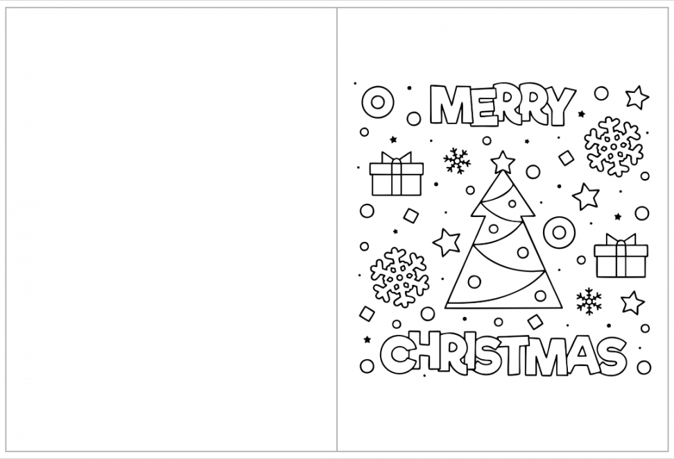 Best Printable Christmas Coloring Cards Kids - printablee - Free Printable Christmas Cards To Color