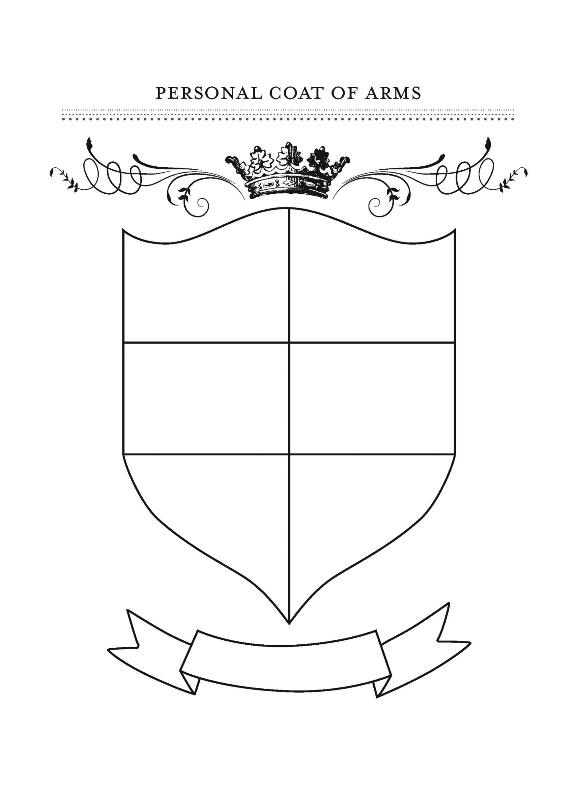 Best Printable Family Crest Shield - printablee - Free Printable Family Crest Images