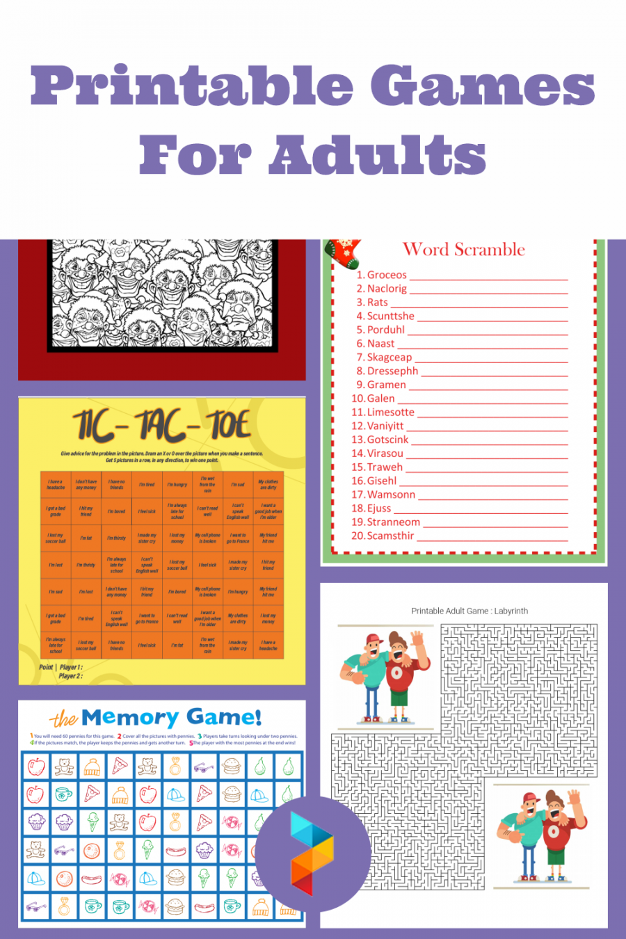 Best Printable Games For Adults - printablee - Free Printable Games For Adults