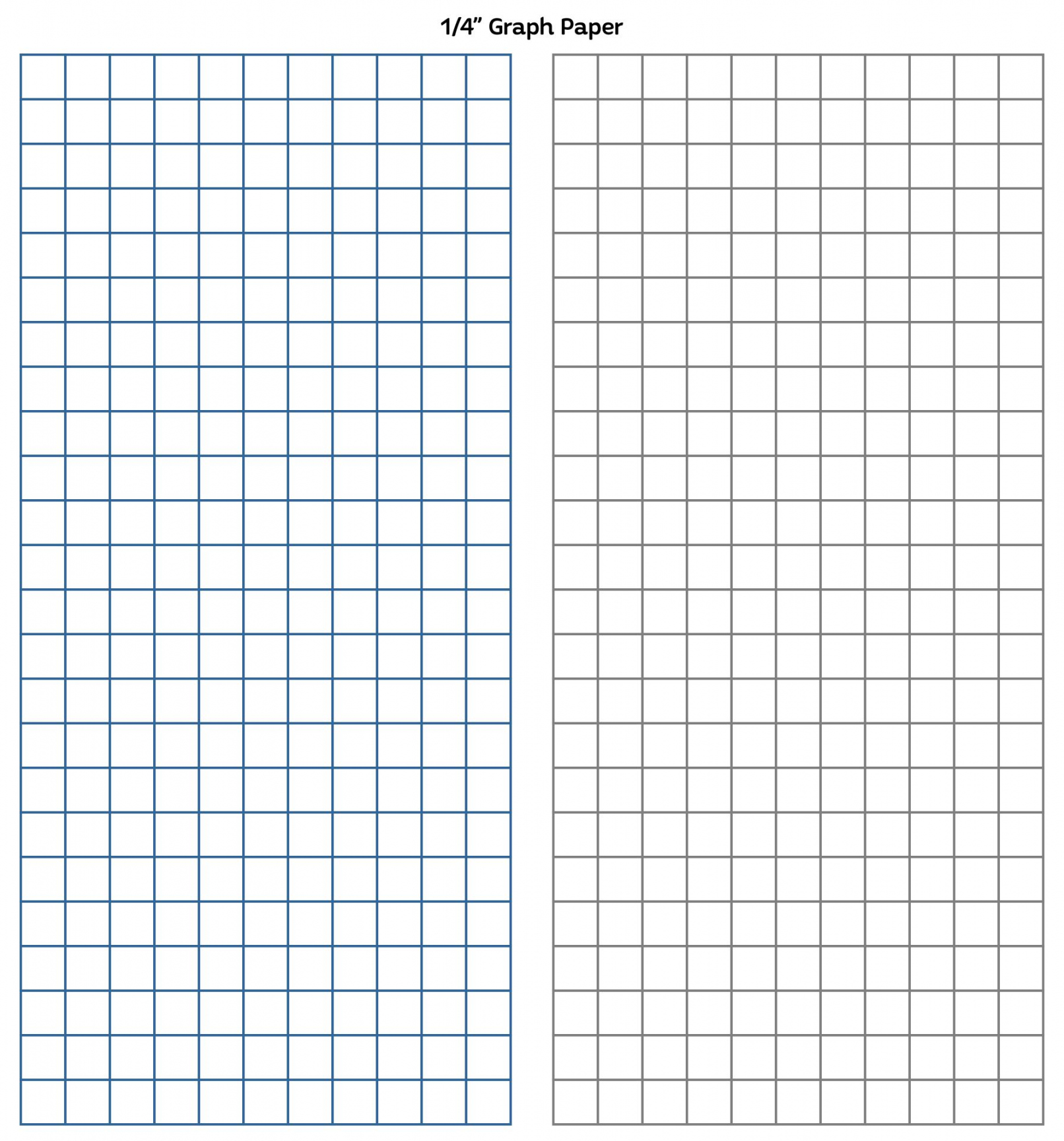 Best Printable   Grid Paper - printablee - Free Printable Graph Paper 1/4 Inch