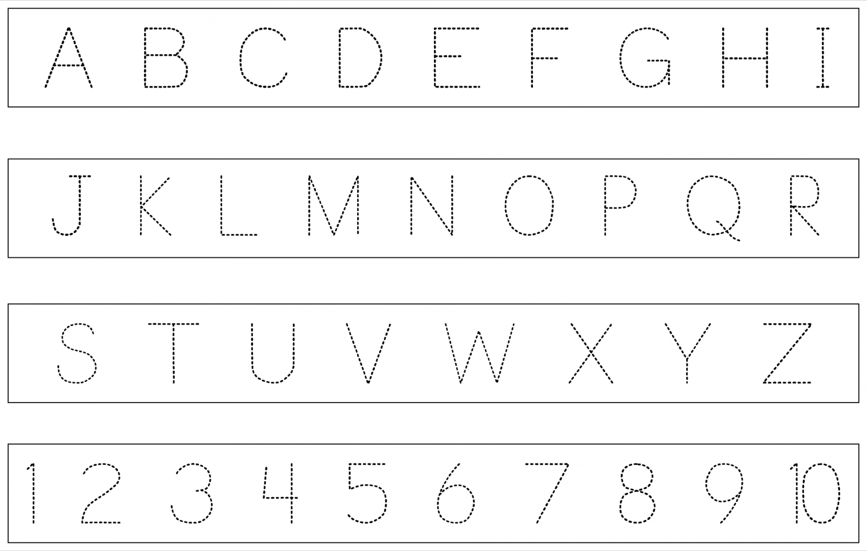 Best Printable Traceable Letters - printablee - Tracing Letters And Numbers Printable Free