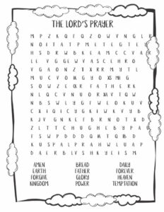 free printable the lord's prayer activity sheets - FREE Printable HQ