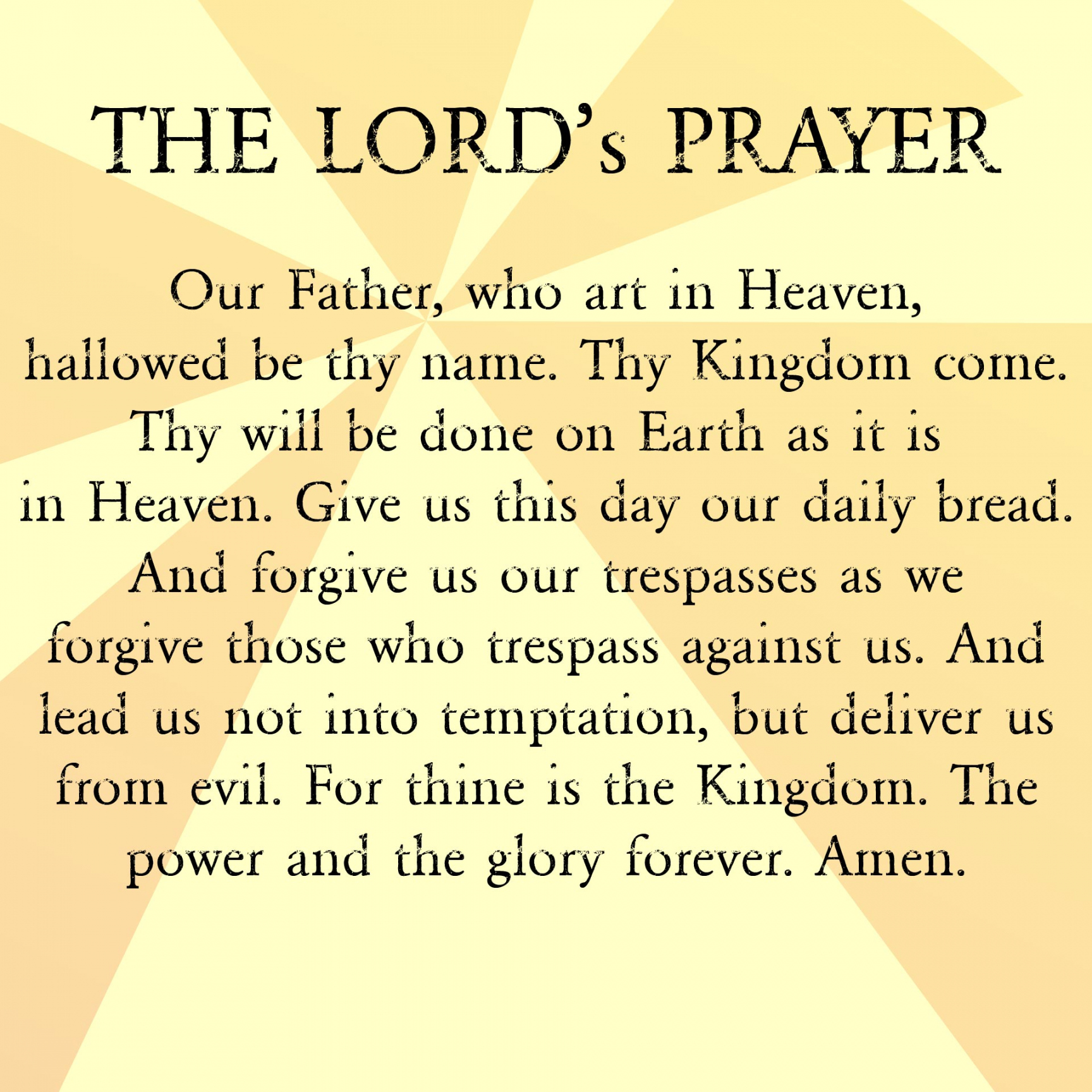 Best The Lord Prayer Printable - printablee - Free Printable Lord