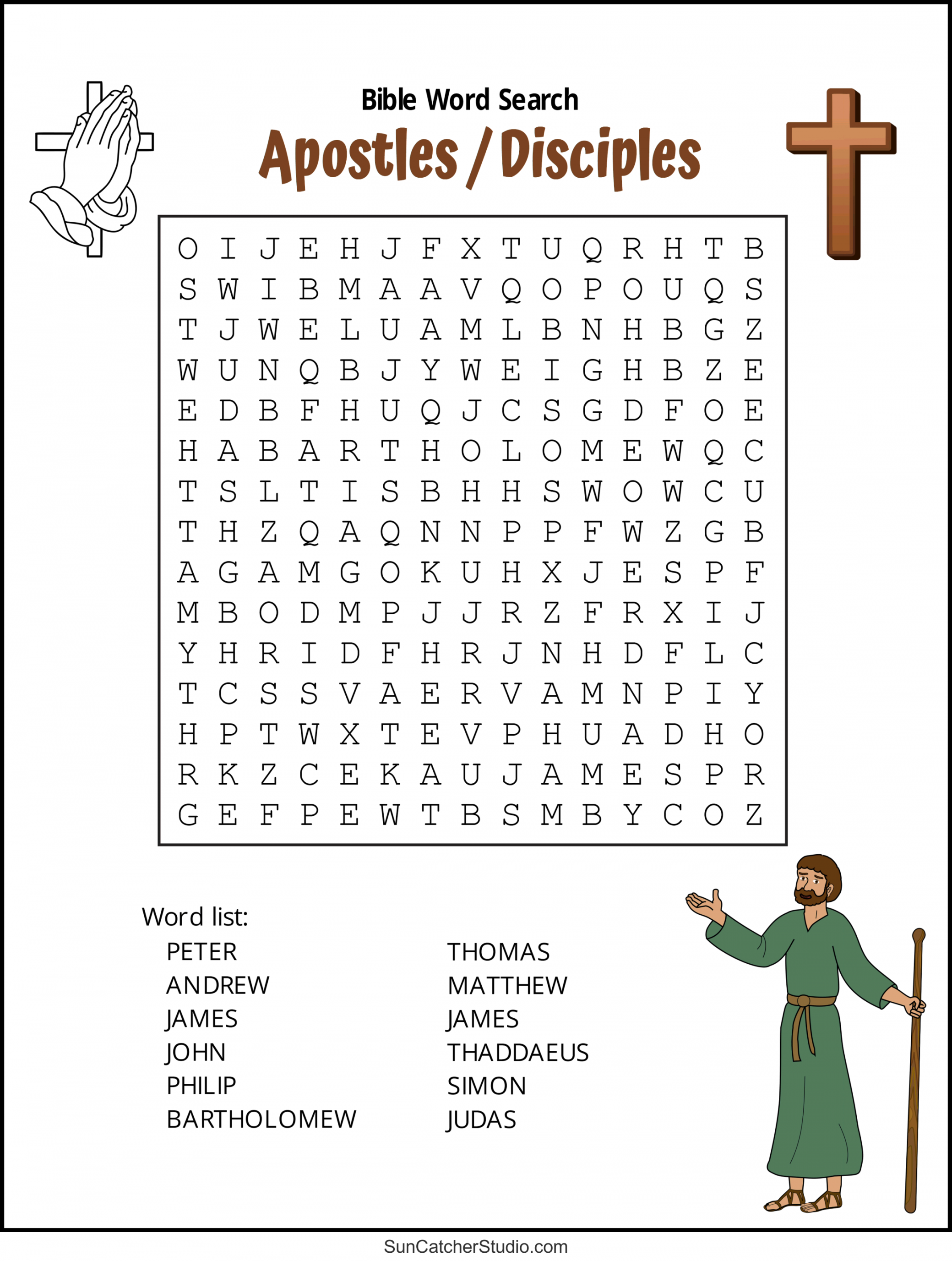 Bible Word Search (Free Printable Christian Puzzles) – DIY  - FREE Printables - Free Printable Bible Word Search