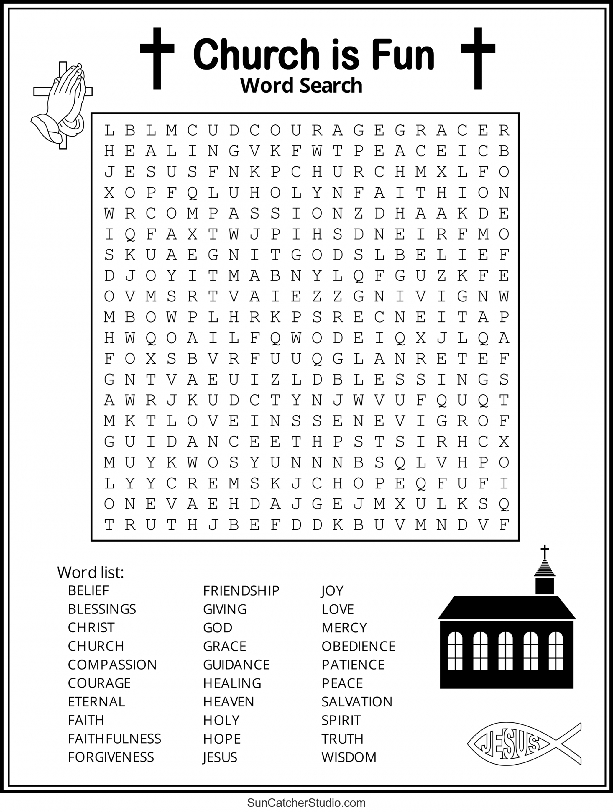 Bible Word Search (Free Printable Christian Puzzles) – DIY  - FREE Printables - Free Printable Bible Word Searches