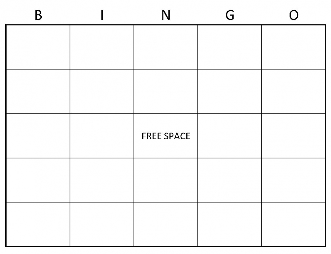 Blank Bingo Cards  Blank Bingo Card Template - FREE Printables - Free Printable Blank Bingo Card