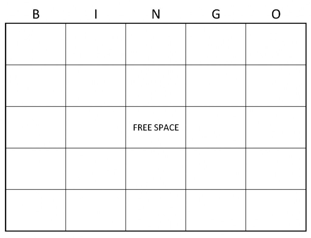 free printable blank bingo cards - Blank Bingo Cards Blank Bingo Card Template Free Printables 0 1024x784 