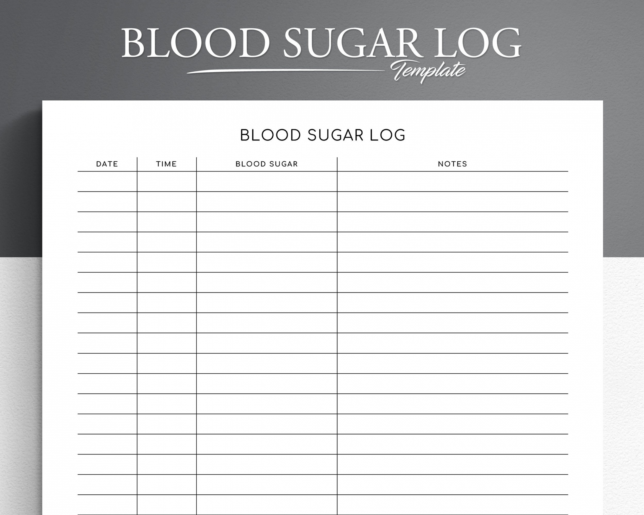 Blood Sugar Log Printable - Free Printable Blood Glucose And Food Log Printable