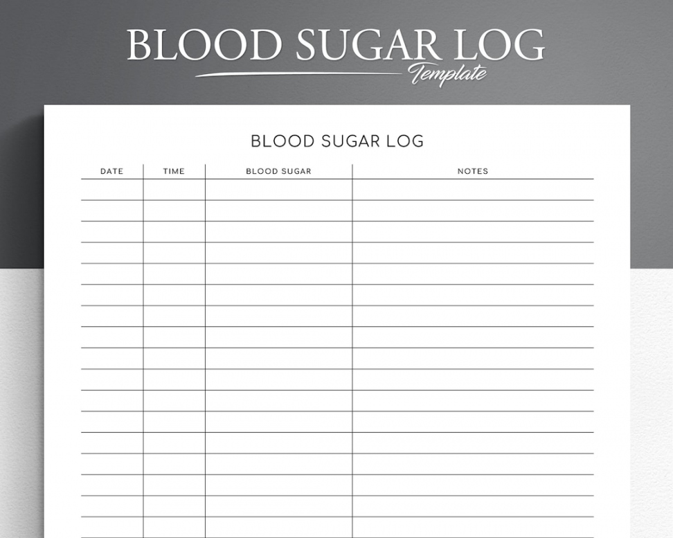 Blood Sugar Log Printable - Large Print Free Printable Blood Sugar Log Sheet