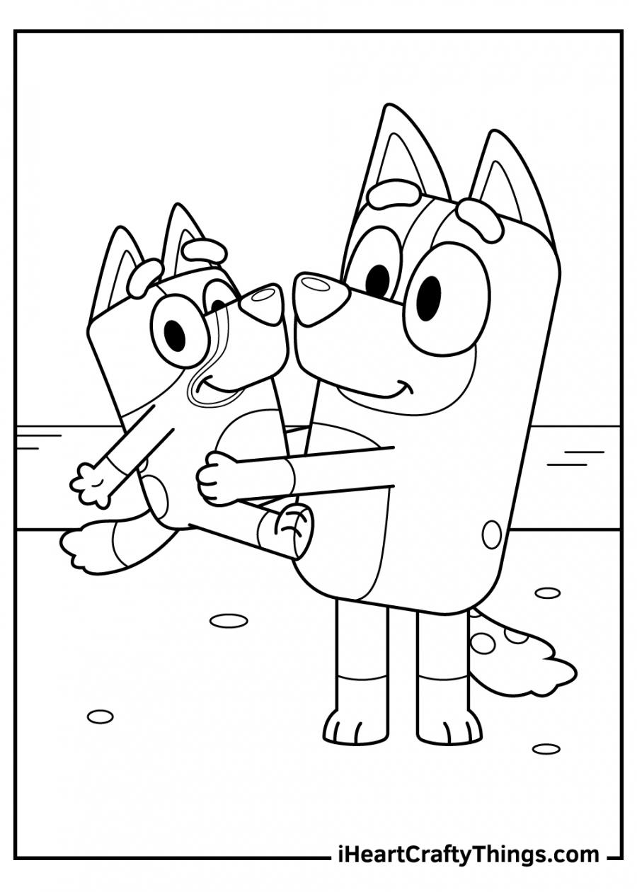 Bluey Coloring Pages (Updated ) - FREE Printables - Free Printable Bluey Coloring Pages