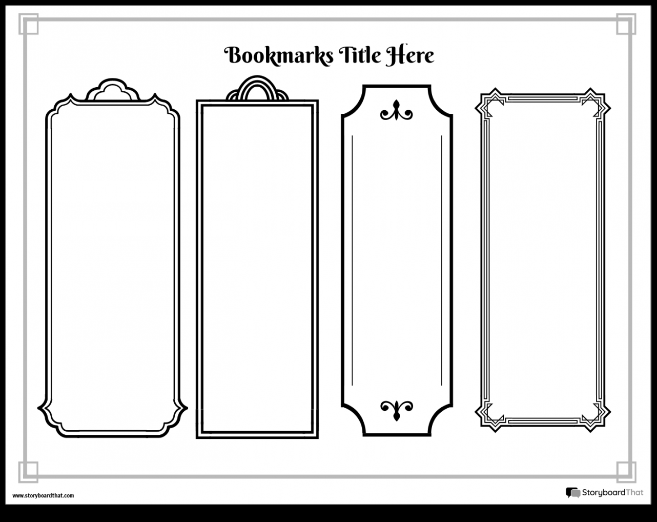 Bookmark Templates — Bookmark Maker — Create Your Own Bookmark  - FREE Printables - Free Printable Bookmark Template