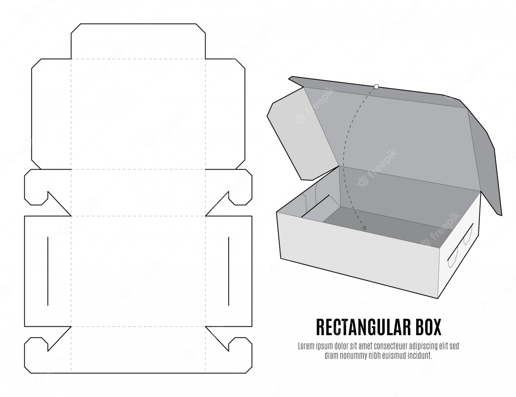 Box Template - Free Vectors & PSDs to Download - FREE Printables - Free Printable Box Template