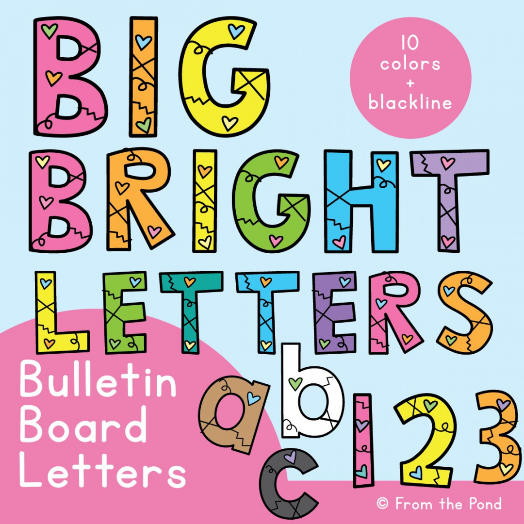 Bulletin board letters for the classroom - just print and display  - FREE Printables - Free Printable Letters For Bulletin Boards