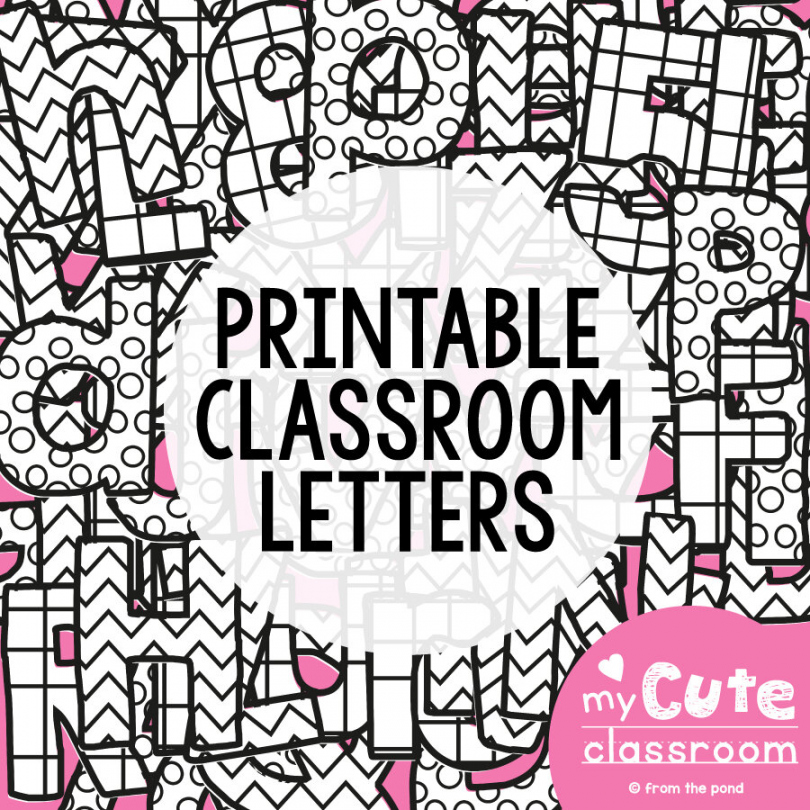 Bulletin board letters for the classroom - just print and display  - FREE Printables - Free Printable Bulletin Board Letters