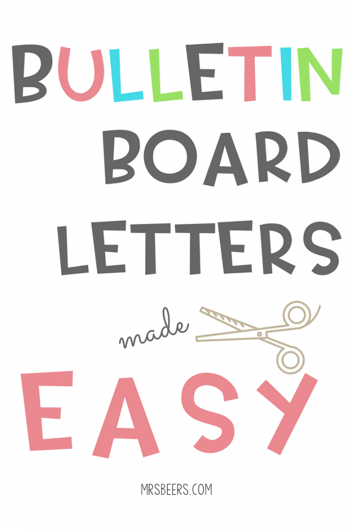 Bulletin Board Letters Made Easy (SIMPLE Steps) - FREE Printables - Free Printable Letters For Bulletin Boards