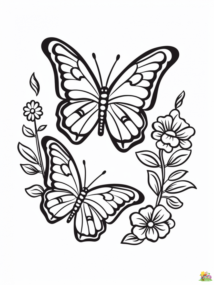 Butterfly Coloring Pages: Free Printable Sheets for Kids - FREE Printables - Free Printable Butterfly Coloring Pages