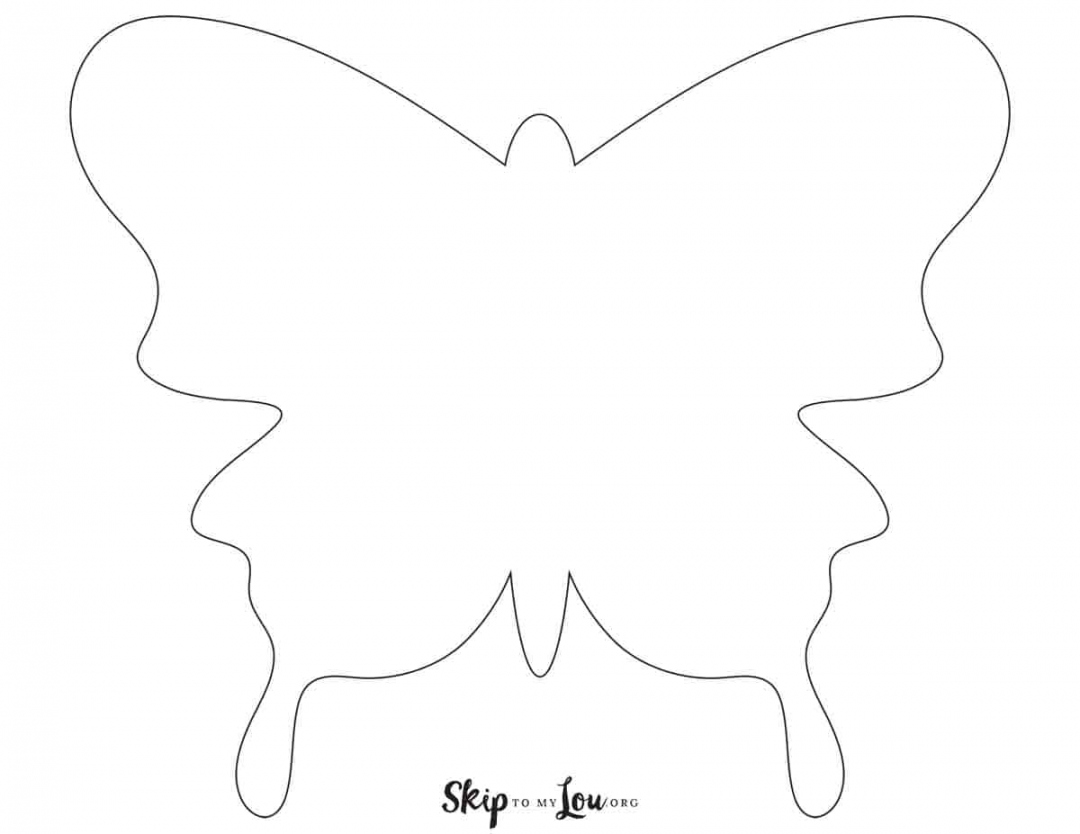 Butterfly Outline  Skip To My Lou - FREE Printables - Free Printable Butterfly Template