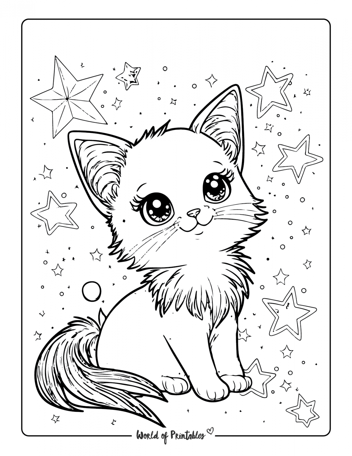 Cat Coloring Pages - World of Printables - FREE Printables - Free Printable Cat Coloring Pages