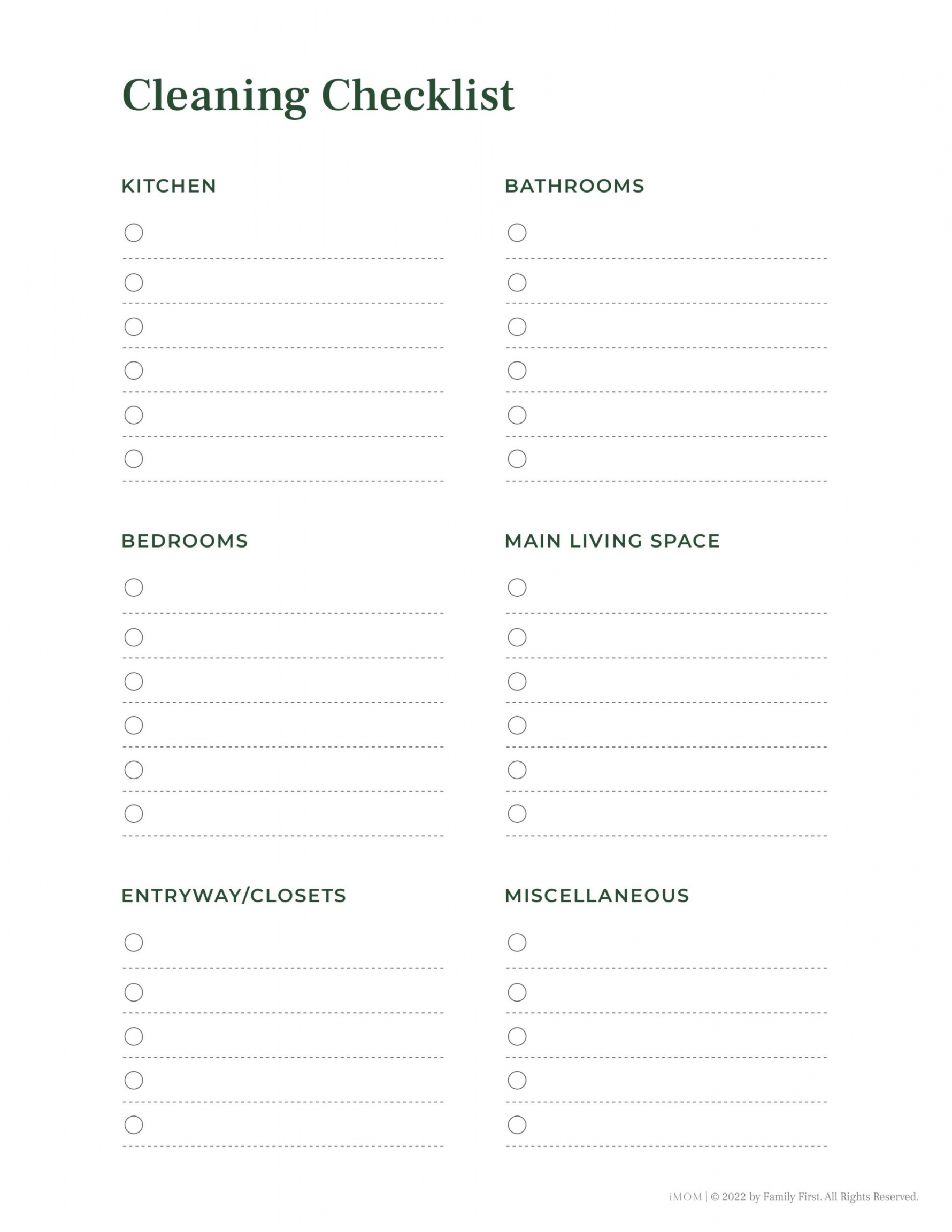 Chore Chart for Adults - iMOM - FREE Printables - Free Printable Chore Charts For Adults