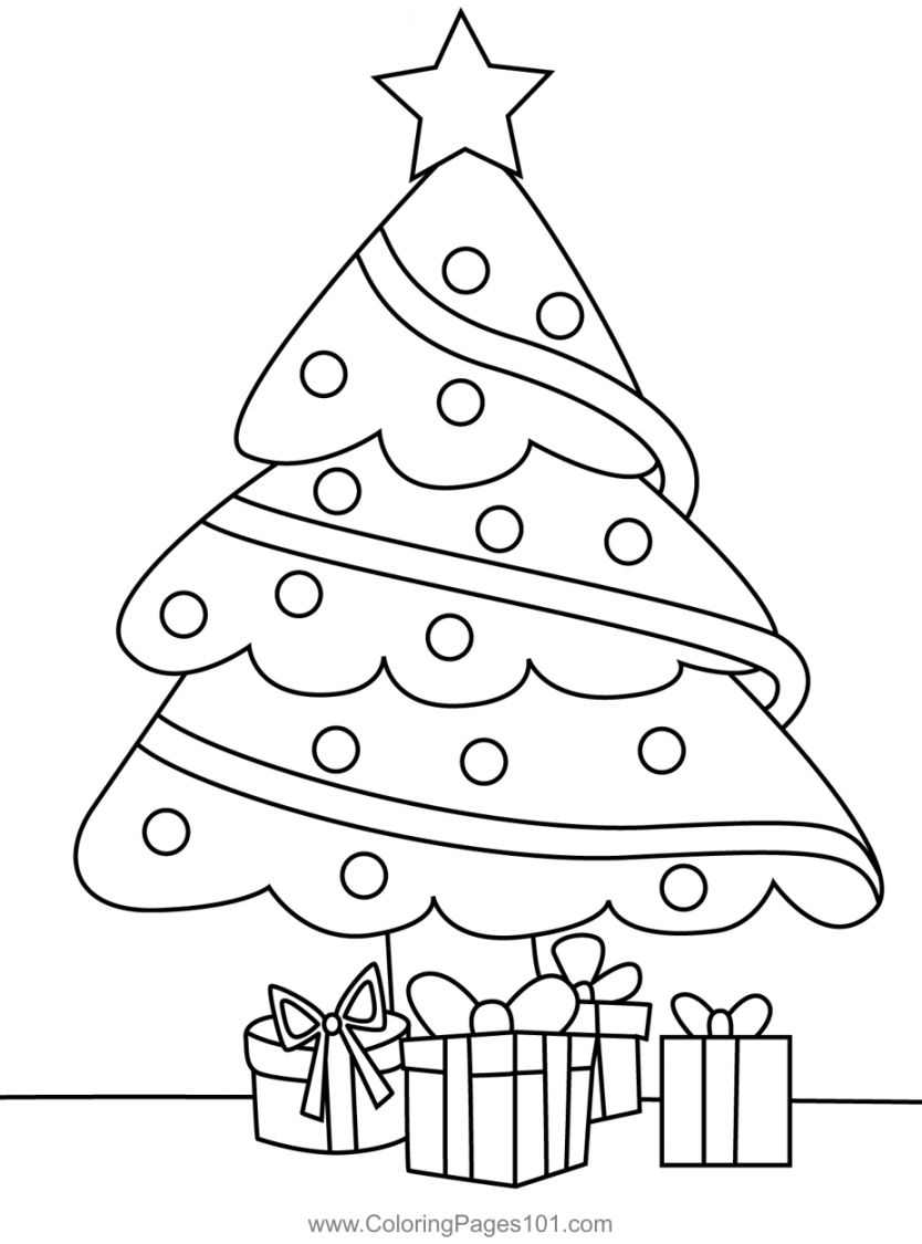 Christmas Tree Coloring Page for Kids - Free Christmas Tree  - FREE Printables - Free Printable Christmas Tree Coloring Pages