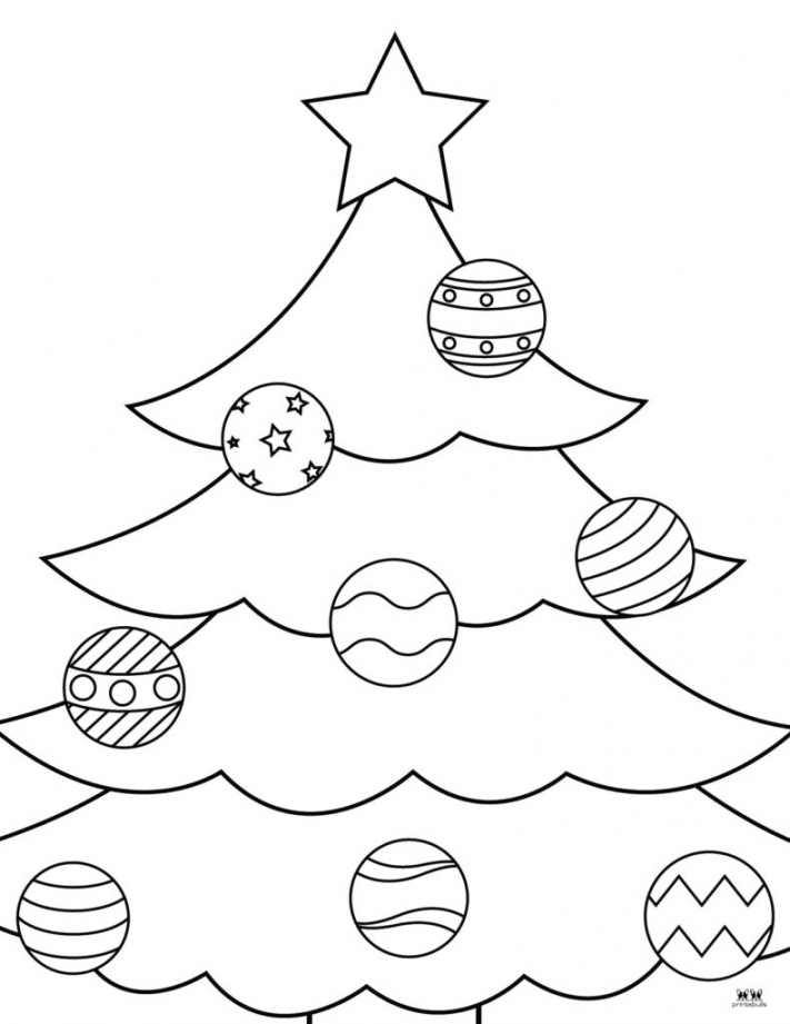 Christmas Tree Coloring Pages & Templates -  FREE Printables  - FREE Printables - Free Printable Christmas Tree Coloring Pages