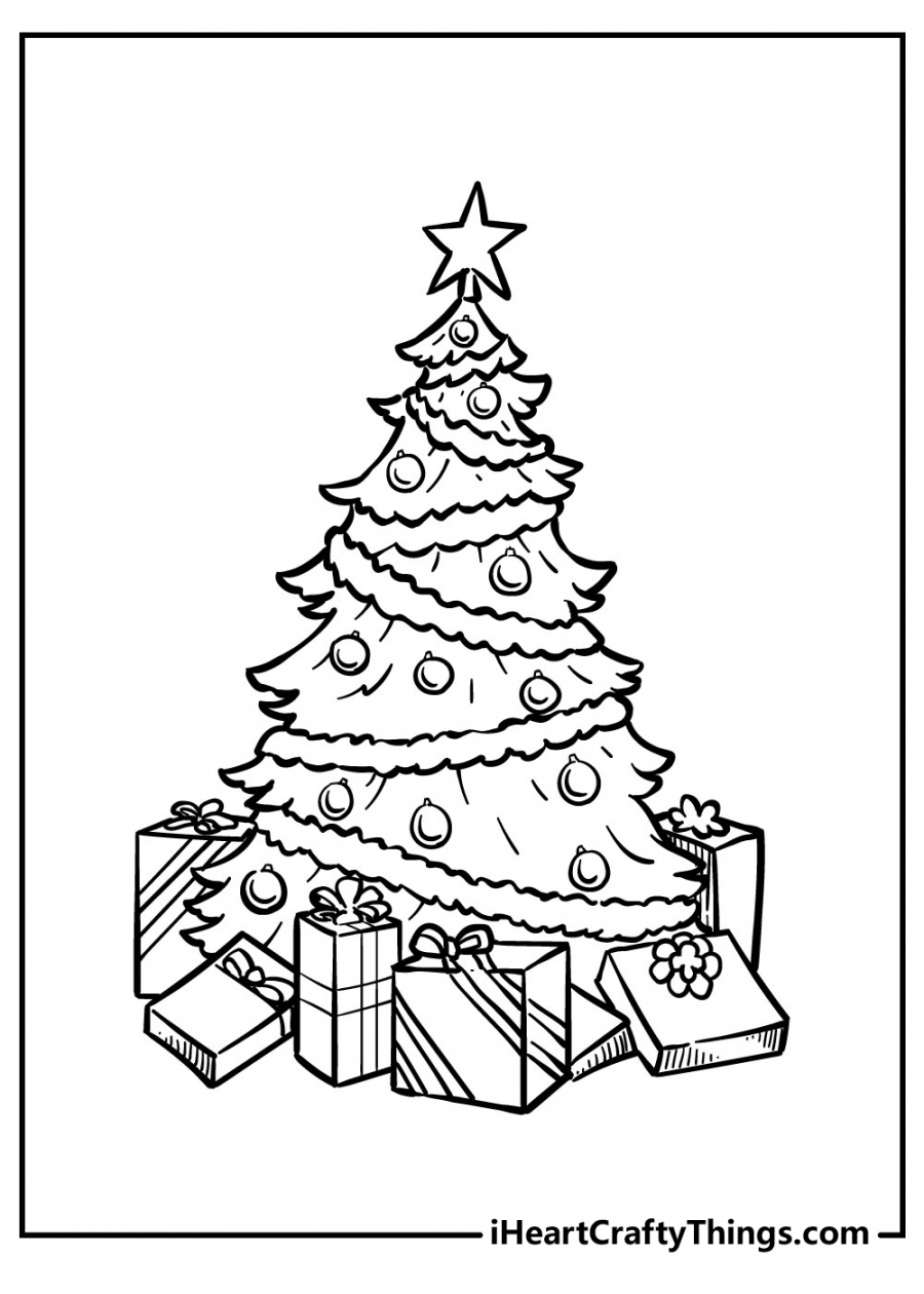 Christmas Tree Coloring Pages (Updated ) - FREE Printables - Free Printable Christmas Tree Coloring Pages