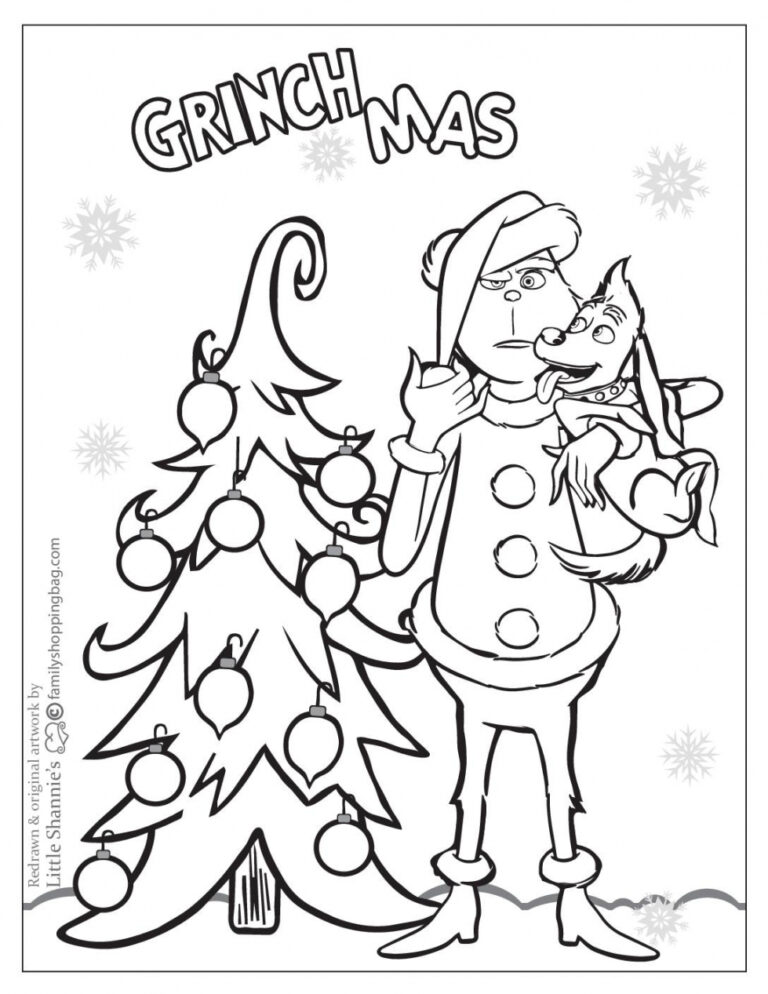 free printable how the grinch stole christmas coloring pages - FREE ...