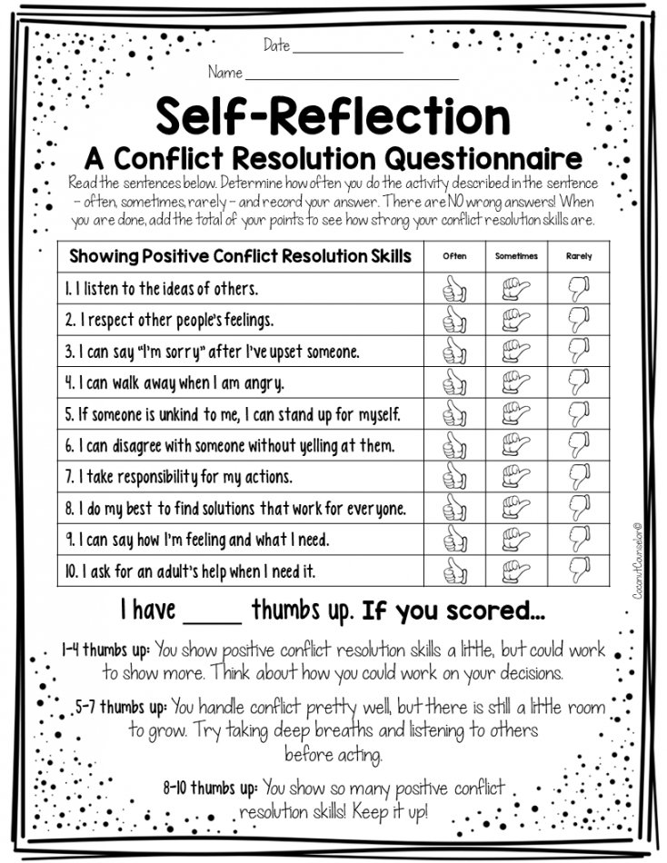 Conflict Resolution Worksheets - FREE Printables - Free Printable Conflict Resolution Worksheets
