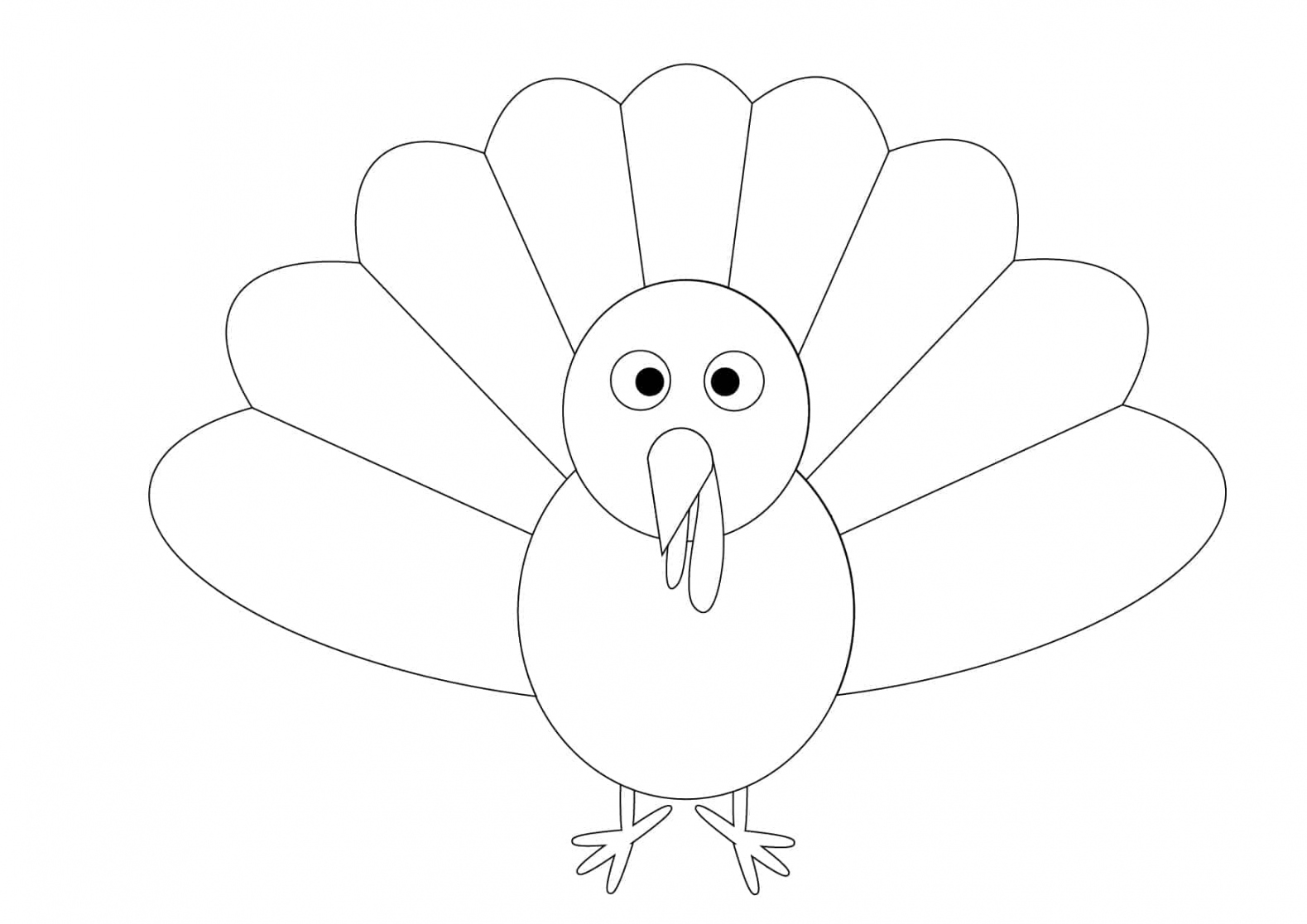 Crazy Turkey Art With Printable Turkey Template - Emma Owl - FREE Printables - Free Printable Turkey Template