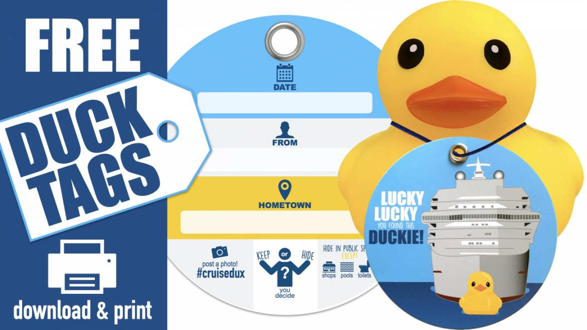Cruise Ducks - FREE Duck Tags Template - Download & Print NOW - FREE Printables - Free Printable Cruise Duck Tags